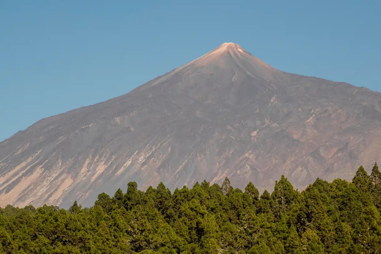 Mount Teide peak at sunset in Tenerife